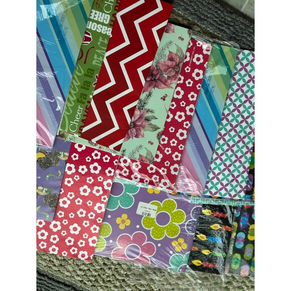 Assorted Wrapping Paper 11" Set-of- 15-Pack Colorful Gift Wrap Sheets - Picture 3 of 6